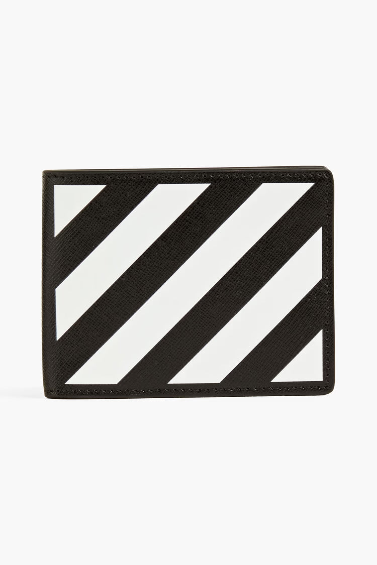 OffWhite Striped Textured Leather Wallet