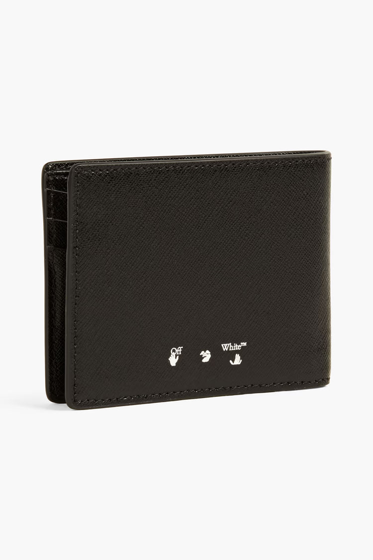 OffWhite Striped Textured Leather Wallet
