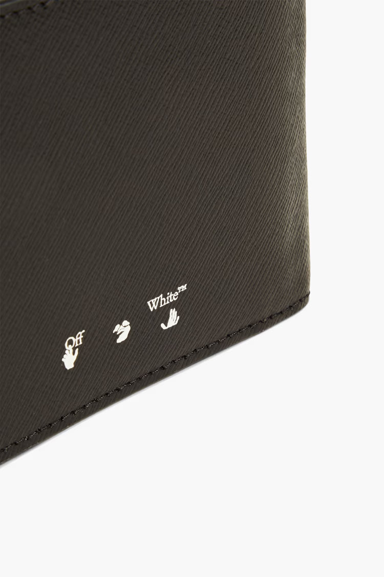 OffWhite Striped Textured Leather Wallet