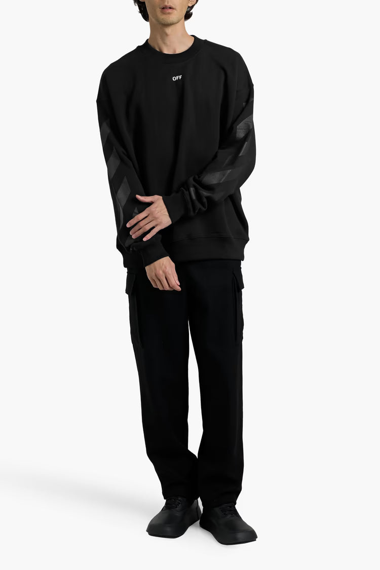 OffWhite Printed French Cotton-Terry Sweatshirt