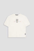 Palm Angels Printed Cotton & Linen Blend Tee