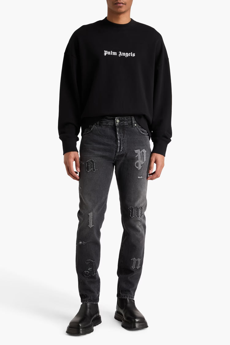 Palm Angels Logo-Printed French Cotton Sweatshirt