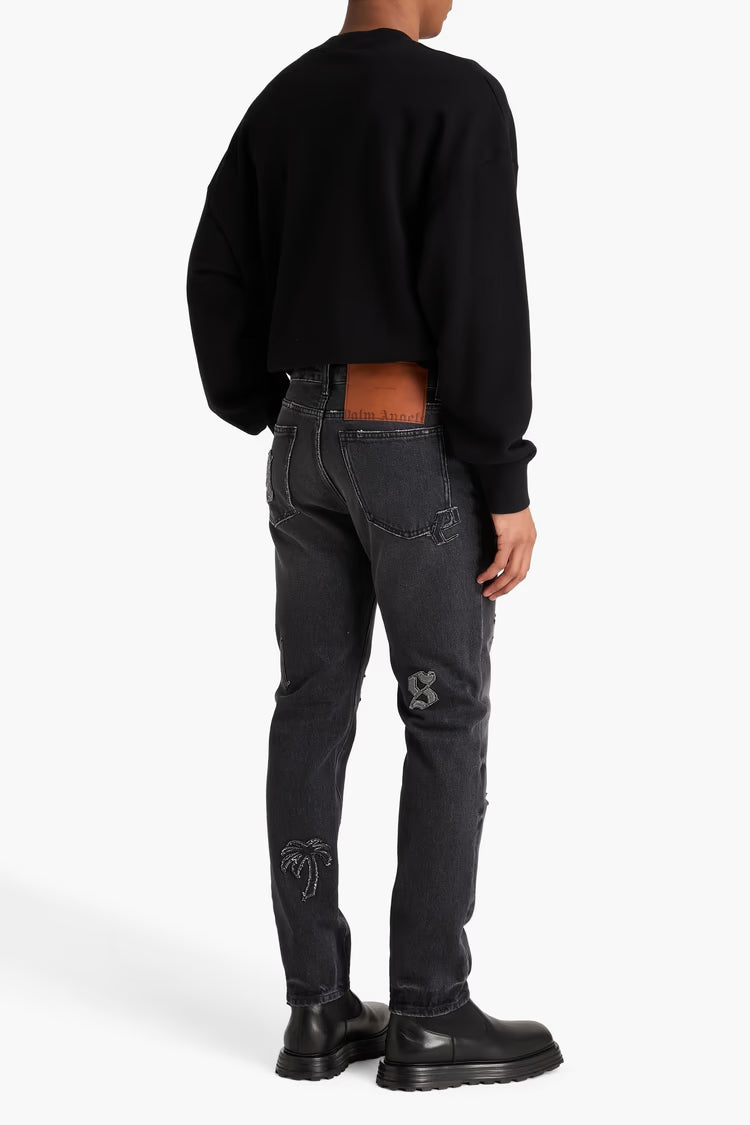 Palm Angels Logo-Printed French Cotton Sweatshirt