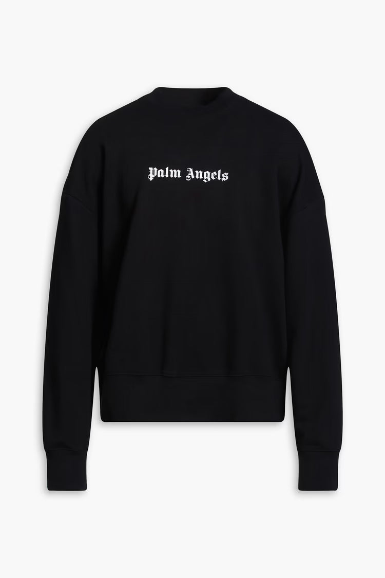 Palm Angels Logo-Printed French Cotton Sweatshirt