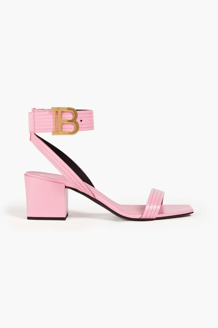 Balmain Stella Embellished Leather Sandals