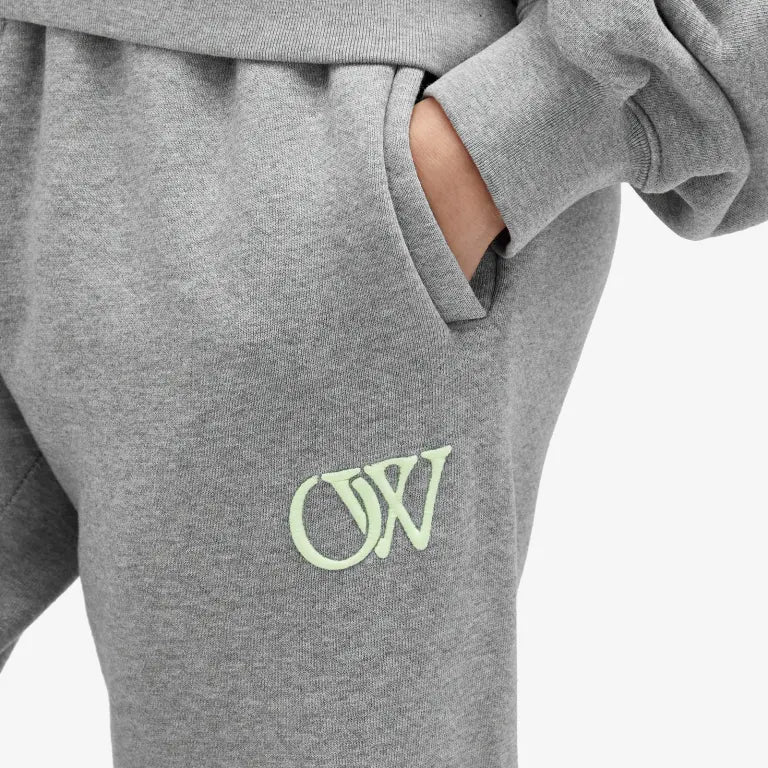 Off White Embroidered Ow Sweatpants