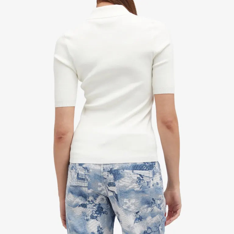 OffWhite Logo Stripe Short Sleeve  Polo Top