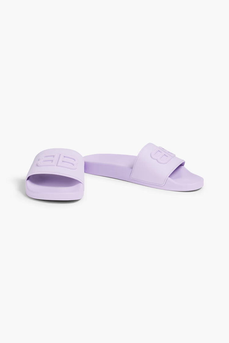 Balenciaga Embossed Rubber Slides